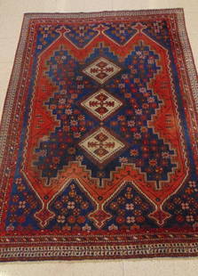 PERSIAN KAZAK RUG, - App. 5 ft. 4 in. x 7 ft. 3 in.: PERSIAN KAZAK RUG.  - App. 5 ft. 4 in. x 7 ft. 3 in.