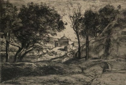 CAMILLE COROT (French, 1796 - 1875). Souvenir of Tuscany (Souvenir de Toscane), circa 1845,