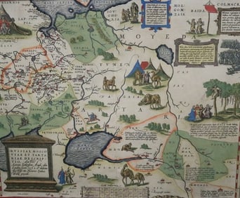 MAP "RUSSIAE MOSCOVIAE ET TARTARIAE DESCRIPTIO" (DESCRIPTION OF RUSSIA, MUSCOVY, AND TARTARY). -