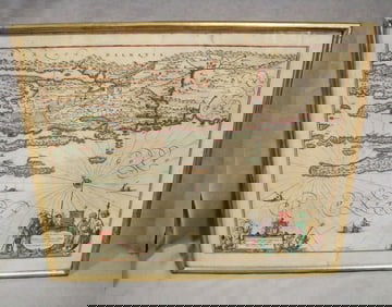 MAP OF DALMATIA, CROATIA, WITH THE COASTLINE OF THE EASTERN ADRIATIC SEA,