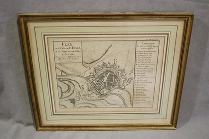 MAP OF EGER, CITY OF CHEB IN MODERN-DAY CZECH REPUBLIC. (18th century). "Plan de la D'Egra et du