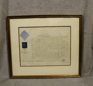 COMMISSION OR APPOINTMENT DOCUMENT SIGNED BY VICTORIA, QUEEN OF THE UNITED KINGDOM, 1871, TO A