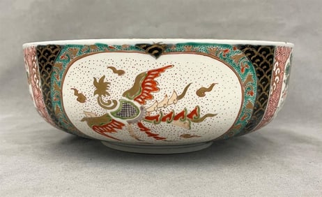 JAPANESE IMARI PORCELAIN BOWL, - D; 10 in.
