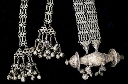 CENTRAL ASIAN TRIBAL NECKLACES ,