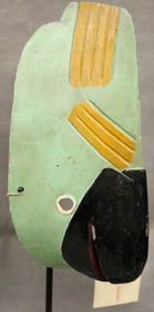 MEXICAN HIDALGO FESTIVAL MASK WITH A PARROT FACE, - (including stand) 13.5 inches,.