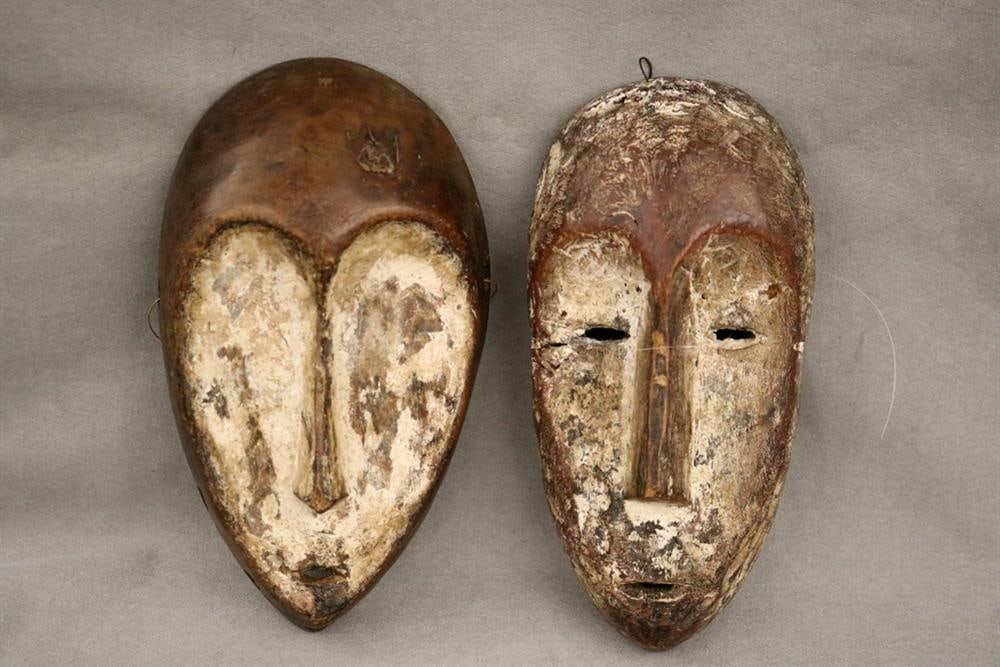 CONGOLESE LEGA WAREGA LUKWAKONGO BWAMI MASKS.. - Length: 10.25 inches. (1 of 20)