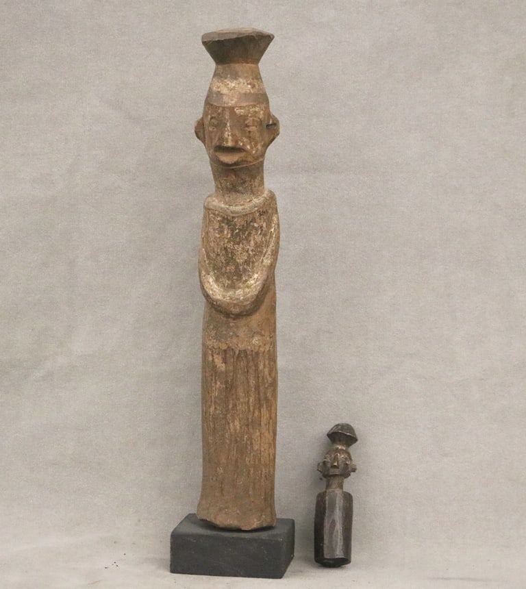 CONGOLESE YAKA WOODEN FIGURES, - height: 21 inches. (1 of 20)