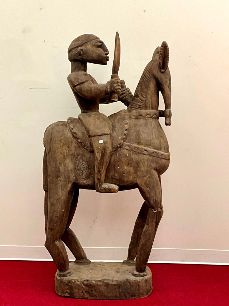 MALIAN DOGON EQUESTRIAN FIGURE. - Height: 61 inches. (1 of 13)