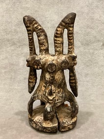 NIGERIAN IGBO PEOPLES SHRINE FIGURE IKENGA. - Height approximately: 7.5 inches.