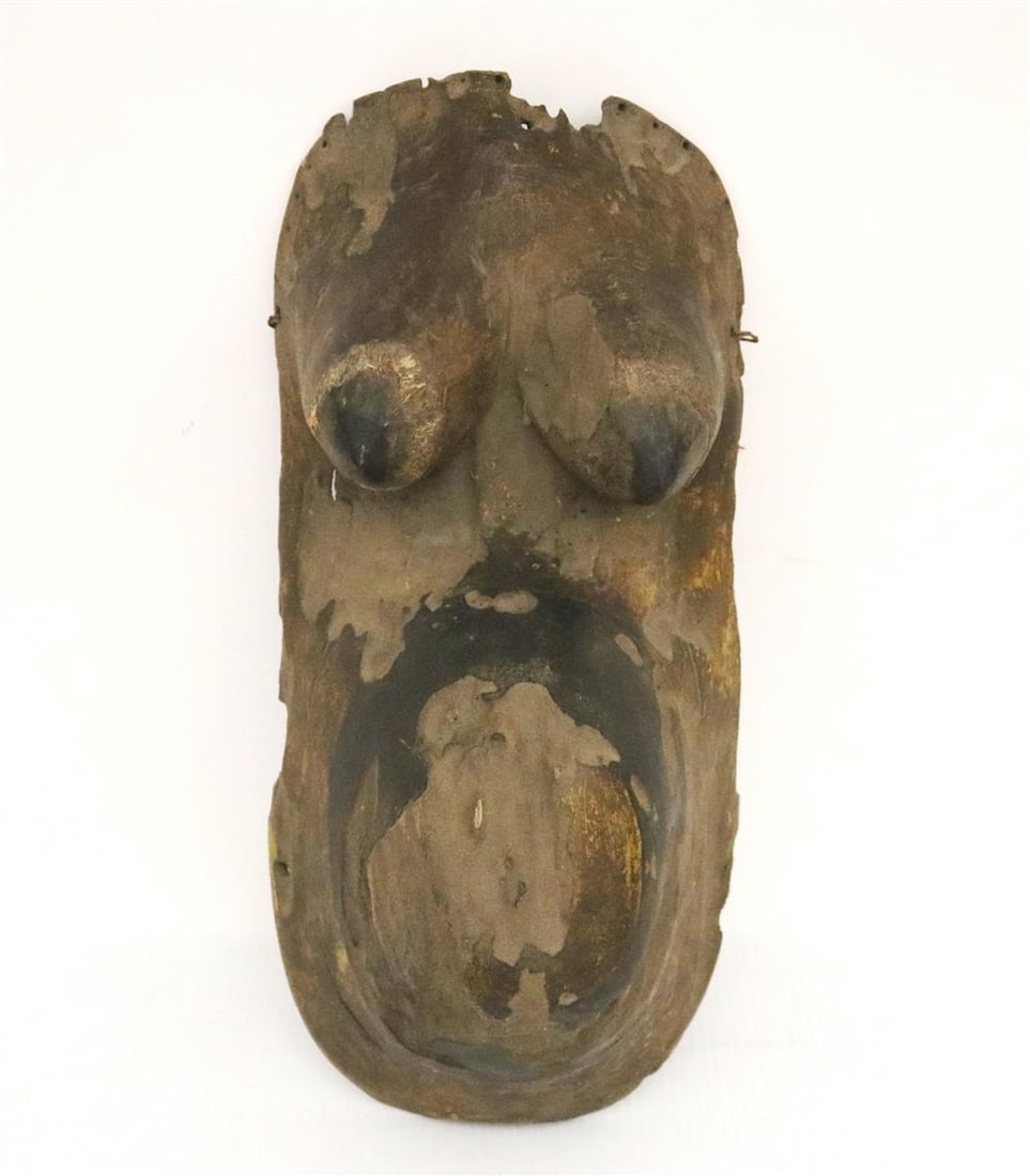 TANZANIAN MAKONDE LIPIKO BODY WOODEN HELMET MASK, 20th century. - height: 20 inches. (1 of 15)