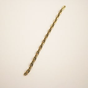 18K (750) BRIGHT-POLISHED YELLOW GOLD FLEXIBLE-LINK BRACELET MATCHING LOT 90.