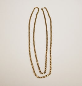 14K YELLOW GOLD FLEXIBLE-LINK NECKLACE.