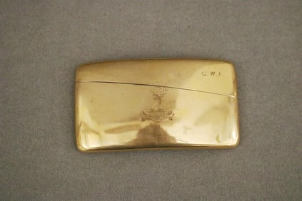14K BRIGHT-POLISHED YELLOW GOLD CALLING CARD CASE,
