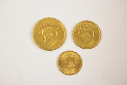 THREE AUSTRIO-HUNGARIAN FOUR-DUCATS GOLD COINS, 1915.