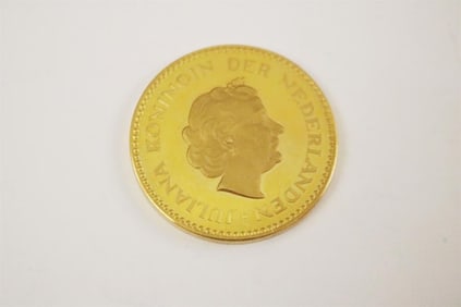 DUTCH 1964 BOLWERK 50-GRAM GOLD COIN,
