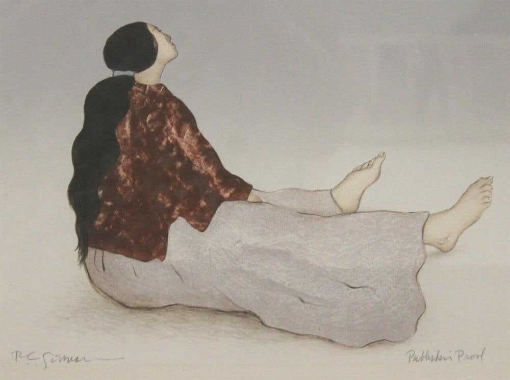 R.C. GORMAN. (1931-2005). Woman From Taos, Publisher's proof. Signed lower left. (1 of 5)