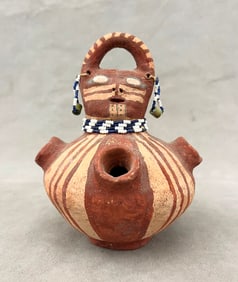 NATIVE AMERICAN MOHAVE ALBUQUERQUE DECORATED JAR OR EFFIGY VESSEL,