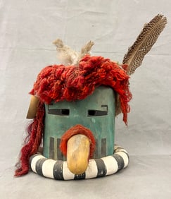 HOPI KATSINA (KACHINA) LIFESIZE CEREMONIAL DANCE MASK,