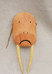 SIGNED PAUL TIULANA ALASKAN NATIVE WALRUS SPIRIT MASK,