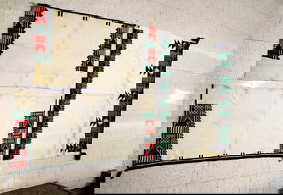 THREE ASSORTED NATIVE-AMERICAN SOUTHWESTERN GEOMETRIC WOOL WEAVINGS,