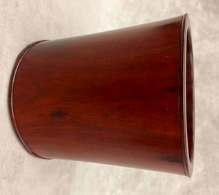 CHINESE ROSEWOOD CYLINDRICAL BRUSH POT, - H: 6 in.