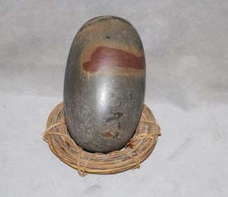 SHIVA LINGA STONE, - Wt. app. 7.8 lbs. H: app. 7 1/2 in.