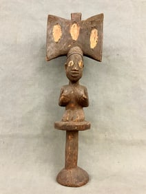 NIGERIAN SANGO STAFF (OSE SANGO). - Height: 16.5 inches.
