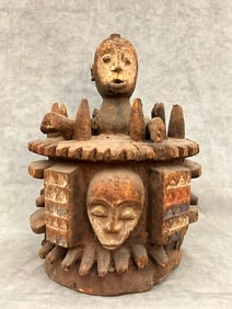 NIGERIAN IGBO PEOPLE IKENGA HELMET, - Height:.