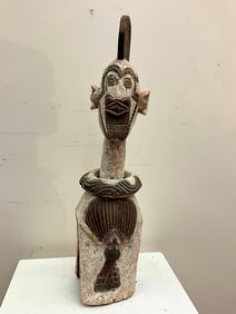 NIGERIAN IGBO "SPIRIT MAIDEN" MASK. - Height: 26 inches.