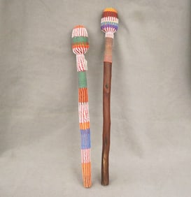 NAMIBIAN OVAMBO PEOPLE OSHIKUNI STAFFS. - Length: 24 inches.