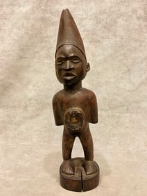 CONGOLESE NKISI FETISH FIGURE. - Height: 12 inches.