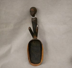 CONGOLESE LUBA SPOON. - Height: 12.25 inches.