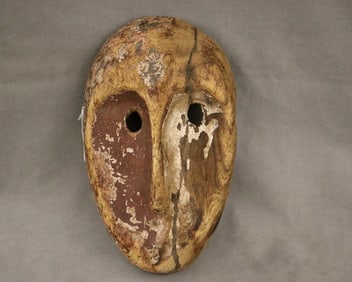 CONGOLESE LEGA PEOPLE PASSPORT MASK. - Length: 10.75 inches.