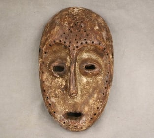 CONGOLESE LEGA BWAMI SOCIETY MASK. - Length: 9.5 inches.
