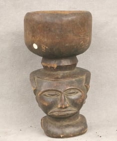 CONGOLESE KUBA PALM-WINE CUP, - height: 7 inches.