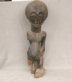 CONGOLESE HEMBA SINGITI ANCESTOR FIGURE, - Height: 31 inches.