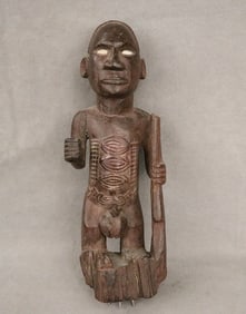CONGOLESE BEMBE POWER NKISI FIGURE. - Height: 12.5 inches.