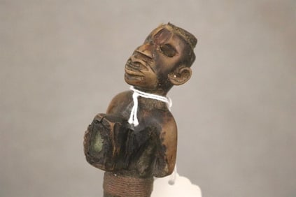 CONGOLESE BAKONGO PEOPLE CEREMONIAL RITUAL STAFF,