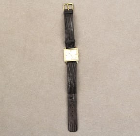 1960S VINTAGE LADY'S OMEGA 14K YELLOW GOLD SQUARE-CASE WRISTWATCH ,
