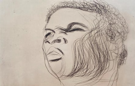 JEAN MESSAGIER (French, 1920 - 1999). Hommage a Cassius Clay, circa 1971, Limited edition etching