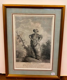 AFTER NICOLAS LANCRET (French, 1690-1743). Le Turc Amoureux, circa 1736, Print engraved by Georg