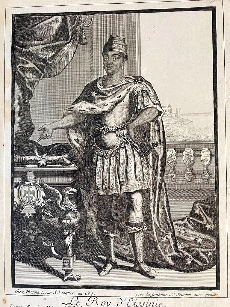 HENRI BONNART (French, 1642-1711). Le Roy d'Lissinie (The King of Assinie), depicting Louis Aniaba, (1 of 20)