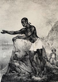 ALEXANDRE-GABRIEL DECAMPS (French, 1803-1860). Pauvre Homme Noir (Poor black man), circa 1822.