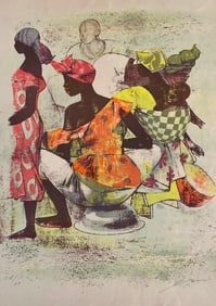 HANS ERNI (Swiss, 1909-2015). Markt von Dakar (Market of Dakar), circa 1951, Limited edition