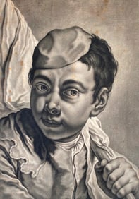 JOHANN LORENZ HAID (German 1702-1750). L'Enseigne mor (The Moorish Sign), circa mid-1700s. Mezzotint