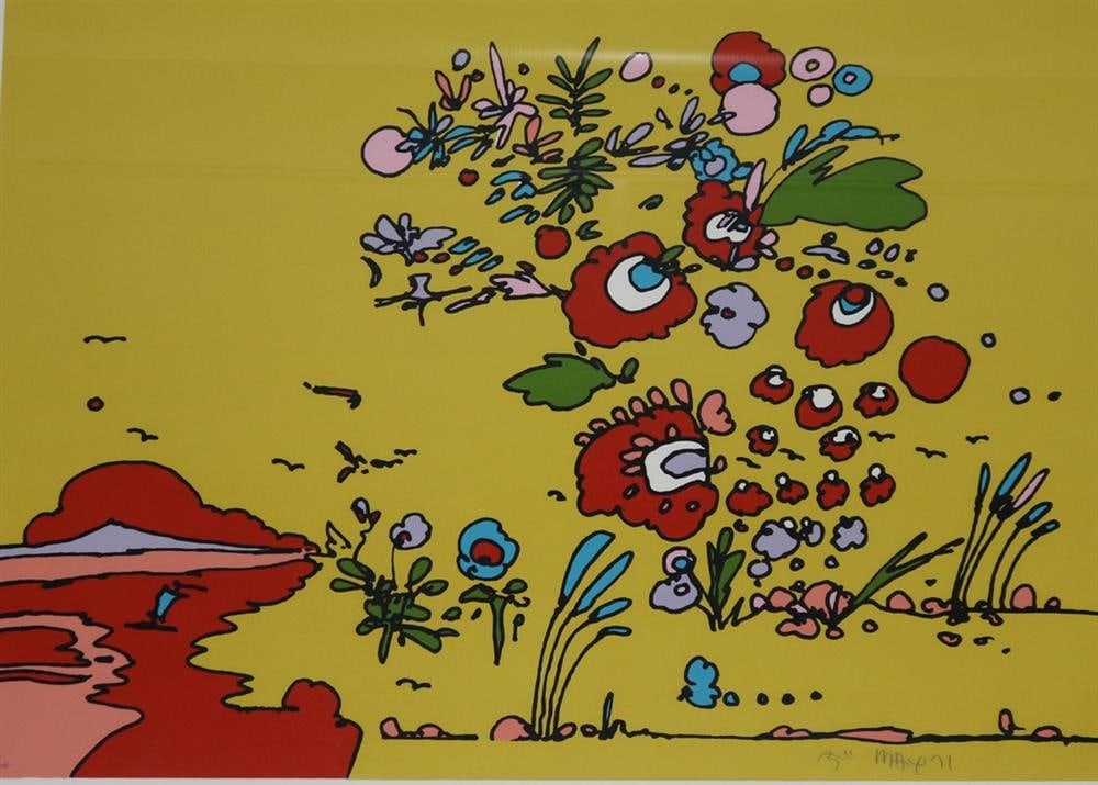 PETER MAX (German/ American, born 1937). Hidden Profile, 1971, Limited edition serigraph on paper (1 of 18)