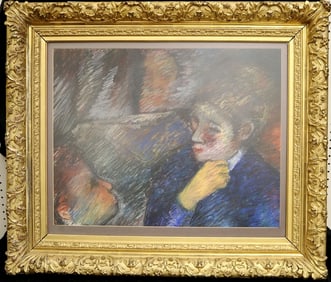 AFTER EDGAR DEGAS (French, 19th / 20th century). The Young Visitor, Pastel on paper. Unsigned.