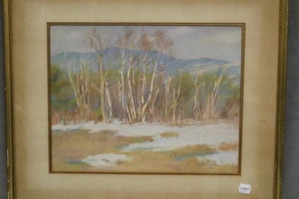 MARY ROSAMOND COOLIDGE (American, 1884-1978). Early Spring, 1939, Pastel on paper. Signed lower