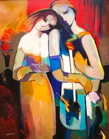 HESSAM ABRISHAMI (Iranian, b. 1951; act. US/Iran/Italy). "Two Women", Limited edition glicee