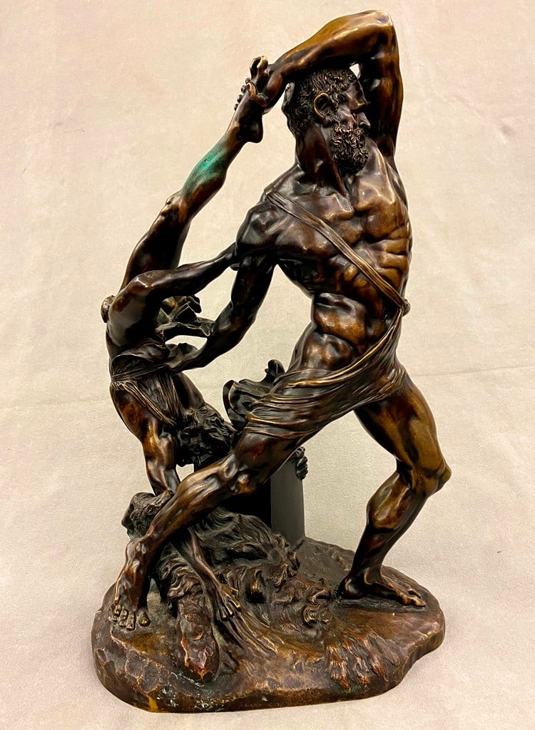 AFTER ANTONIO CANOVA (Italian, 1757-1822). Hercules and Lichas, 19th century bronze statue. (1 of 20)